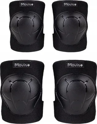 Produktbild von MOVINO Cariboo® Ellbogen- und Knieschoner-Set, schwarz, Größe 4,5 mm. M
