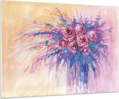 Produktbild von Bilder auf glas - Einteilig - Blumenstrauß Blumen Rosen - 100x70cm - Glasbilder - Wandbilder - Bilder - Wanddekoration aus Glas - Glas Bilder - Wandbild auf Glas - GAA100x70-4465