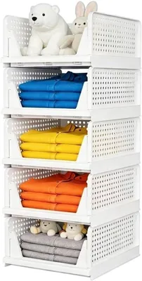 Faltbare Kunststoff-Ladeboxen für Kleidung, Organizer und stapelbare Aufbewahrungsboxen für Zuhause, Küche und Schlafzimmer