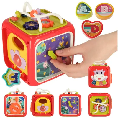 Produktbild von Lernspielzeug, interaktiver, sensorisch manipulativer Würfelsortierer
