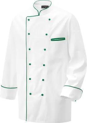 Produktbild von EXNER Koch-Jacke, Stehkragen, Langarm, Umschlag-Manschette, farbige Paspel