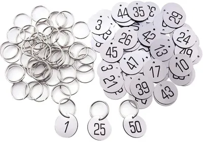 Image de Étiquettes en plastique avec porte-clés (101 à 200 pièces, blanches)