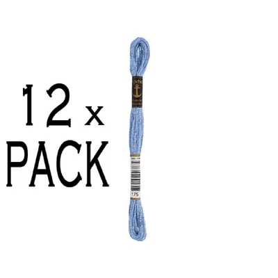 Immagine prodotto di 12 fili di corda "Anchor Sticktwist" da 8 metri, colore blu, in cotone, codice colore 175, a 6 capi