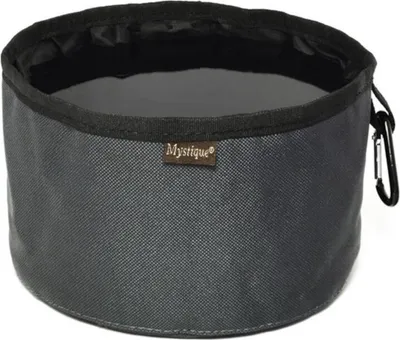 Produktbild von Mystique Reisetrinknapf Reisenapf mit Karabiner faltbar Faltnapf 2,0l grau