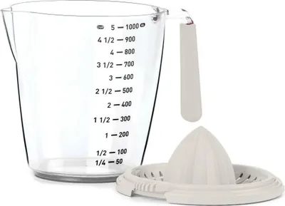 Produktbild von OKYANUS | Krüge - Krug mit Ausgießer - 1L - Transparent Beige - Ergonomisch und Praktisch - Perfekt für Frischsaft