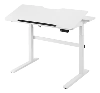 Image de DELTACO Office, bureau électrique à 2 niveaux avec moteur simple, bureau inclinable