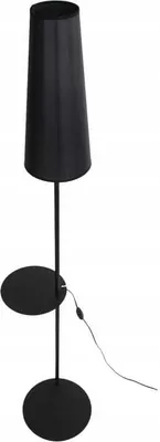 Zdjęcie produktu dla Lampa podłogowa z abażurem 170x36cm Czarna nowoczesna Zing