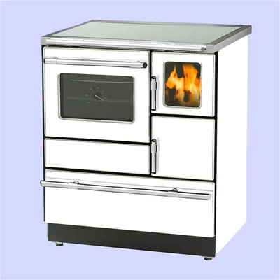 Produktbild von Küchenherd / Kohleherd Wamsler K128 F weiß Glaskeramik Anschluss links