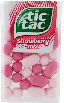 Produktbild von Ferrero tic tac strawberry mix – Dragees mit Erdbeergeschmack – 24 x 18 g Packungen