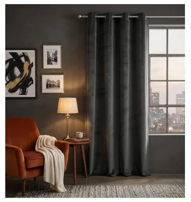 Image de Rideau a oeillets effet velours Velvetine