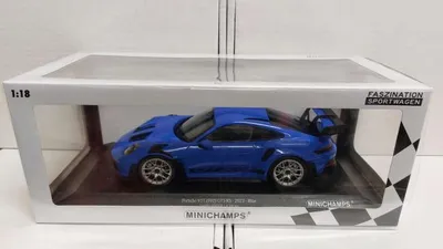 Produktbild von Minichamps 1:18 Porsche 911 (992) GT3 RS (2023) - blue w. silver wheels