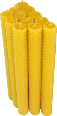 Produktbild von Stabkerzen, 12er-Set, 100 % Bienenwachs, handgerollt