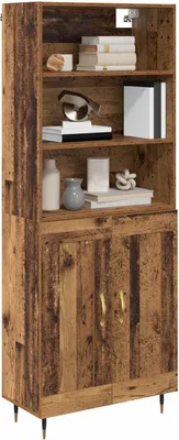 Obrázek produktu pro vidaXL Highboard old wood 69,5 x 34 x 180 cm materiál na bázi dřeva