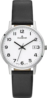 Produktbild von Dugena 4460738 Damen-Armbanduhr, Edelstahl-Gehäuse, Leder-Armband