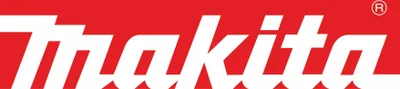 The image shows the Makita logo on a red background.
