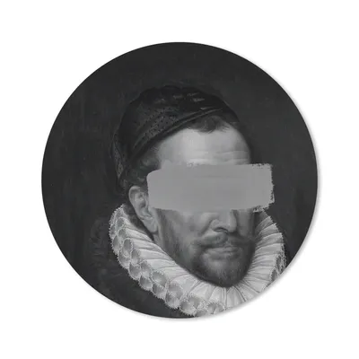 Produktbild von MuchoWow® Mauspad Mousepad Porträt von Wilhelm I. - Adriaen Thomasz - Schwarz und Weiß 30x30 cm - Mousepads - Maus Mat - Pad - Mausunterlage - Tischunterlage - Schreibtischmatten