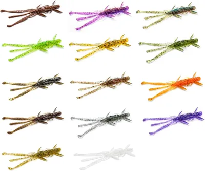 Produktbild von Fishup 3.6' 9,1cm Shrimp - 7 Gummikrebse, Fishup Farben:Flo Chartreuse / Green