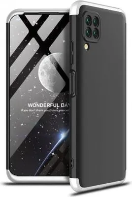 Produktbild von 360 Grad-Case für Huawei P Serie mit 2.5D Glas - Farbe: schwarz & silber - Model: Huawei P40 Lite