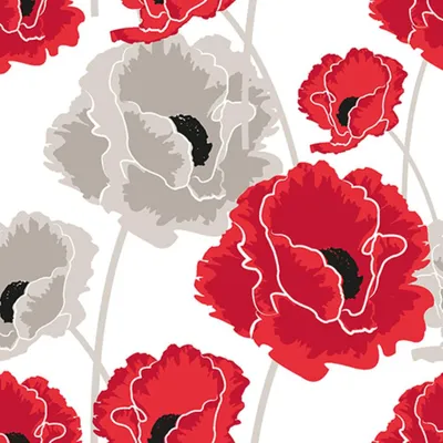 Produktbild von PAPSTAR Servietten 1/4-Falz, 40x40 cm, "Poppy", 3-lagig | Folie (20 Stück)
