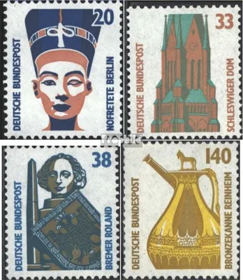 Produktbild von Briefmarken BRD (BR.Deutschland) 1989 Mi 1398A R-1401A R mit Zählnummer (kompl.Ausg.) postfrisch Sehenswürdigkeiten
