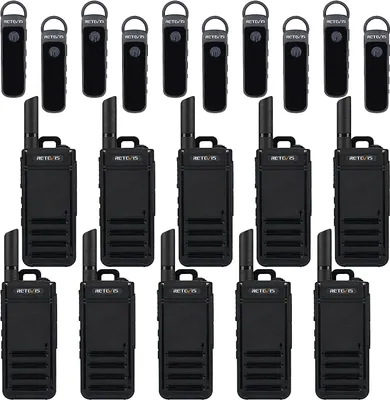 Produktbild von Retevis RB639P Bluetooth Funkgerät, Privatanrufe mit Bluetooth, Ultraflaches Gehäuse, Typ-C-Schnittstelle, VOX, für Baustellen, Schule, Krankenhaus