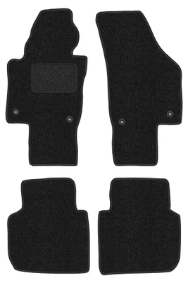 Obrázok produktu pre Velúrové autokoberce pre: Volkswagen Passat B6 / B7 USA 2005-2014 (sedan/kombi) – sada 4 ks, antracitové, na mieru – Wielganizator ANTHRA