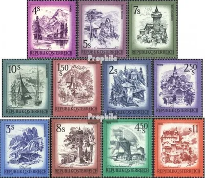 Produktbild von Briefmarken Österreich 1973 Mi 1430-1433,1439-1442, 1506,1519-1520 (kompl.Ausg.) gestempelt Freimarken