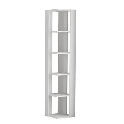 Produktbild von DECORTIE Nati Eck-Bücherregal Display Unit , Weiß 34 x 34 x 161 cm