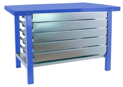 Image de Etabli Simonwork Bt6 Pro Metal 5box 1200 Bleu Bleu 830x1200x730 - Simonrack