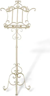 Produktbild von Notenständer Staffelei Eisen 170cm Aufsteller  antik Stil weiss Menükartenhalter