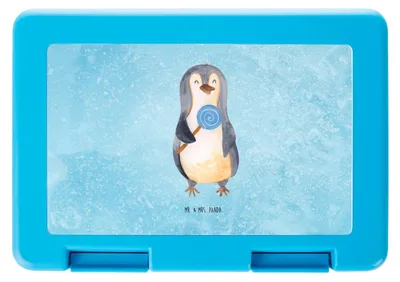 Produktbild von Mr. & Mrs. Panda Bento Box Pinguin Lolli - Eisblau - Geschenk, Spruch, Naschen, Lunchbox, Heißhunger, Niedlich, Brotzeitbox, Speisebehälter, Bentobox, Frischhaltedose