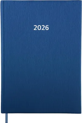 Produktbild von 2027 ADINA Buchkalender A4 blau-metallic 1 Tag auf 1 Seite