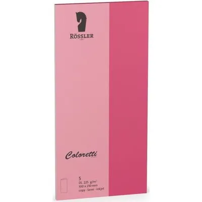Produktbild von Doppelkarte Coloretti DL hoch VE=5 Stück Pink