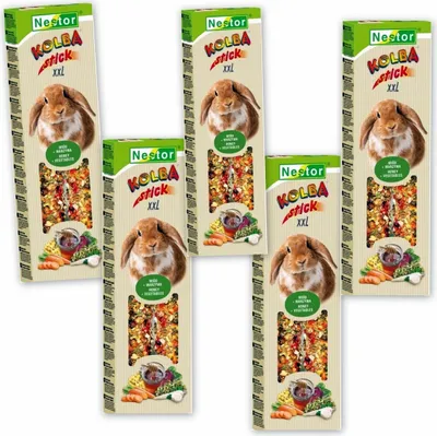 Produktbild von Nestor Futtersticks für große Nager + Kaninchen XXL mit Gemüse + Honig 5x2 Sticks