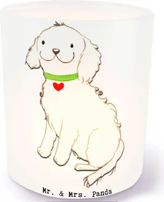 Produktbild von Mr. & Mrs. Panda Glas Teelichthalter Bolonka Zwetna Lebensretter - Transparent - Geschenk, Outdoor Windlicht, Tsvetnaya, Kerzenglas, Kerzenhalter