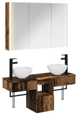 Productafbeelding van vidaXL Badkamerkast-set, 4 stuks, gerecycled hout, houtvezel