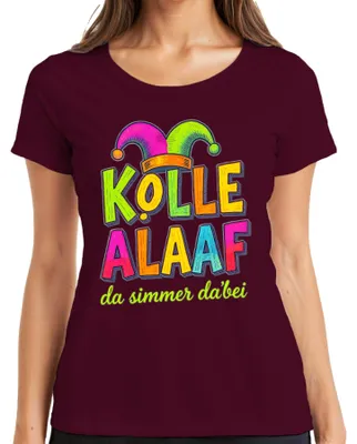Obrázek produktu pro Kölle Alaaf – jsme u toho! Kolínský karneval, maškarní kostýmy, dámské tričko, vínová, XL