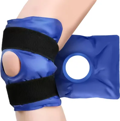 Image de Orthèse de genou à froid Vitalic avec packs de gel - Soulagement immédiat de la douleur & stabilisation | Contre les gonflements, les blessures, l'arthrite & la rééducation chirurgicale