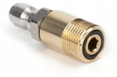 Zdjęcie produktu dla Rosfix Adapter szybkozłącze 1/4 INOX na M18x1,5 M | 250 bar | Do Lavor Vertigo 26 i Karcher HD HDS | Mosiężny