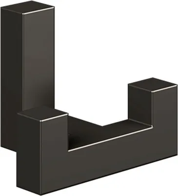 Produktbild von Tetriss Kleiderhaken, schwarzer Kleiderständer, quadratischer Doppelhaken