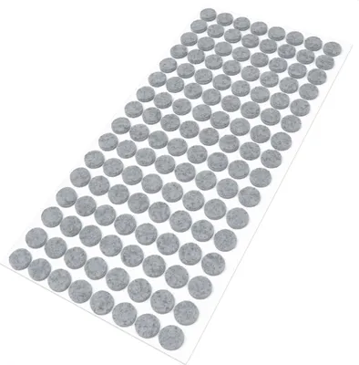 Produktbild von Adsamm® | 128 x selbstklebende Filzgleiter / Grau / Ø 12 mm / rund / Möbelgleiter aus Filz mit 3.5 mm Stärke