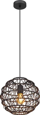 Produktbild von Globo Lighting Hängeleuchte Metall schwarz matt, 1x E27