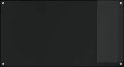 Image de vidaXL Dos de cuisine noir 110 x 60 cm Verre trempé