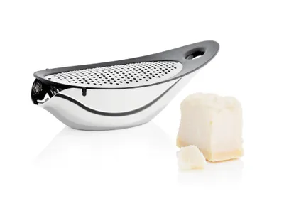 Immagine prodotto di Blomus grattugia Navetta con vassoio di raccolta, affetta formaggio, grattugia da cucina, acciaio inox / silicone, 63565
