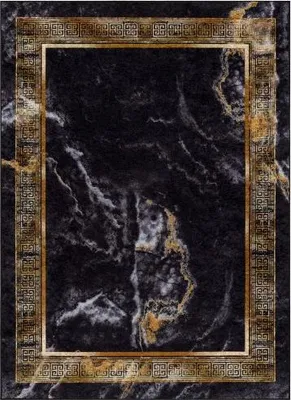 Image de 120 x 170 cm Tapis Miro 51278.809 Marbre noir / or