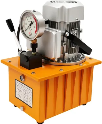 Obrázek produktu pro Hydraulický agregát – Elektrické čerpadlo – Nádrž 7 l – 750 W – 2–70 MPa (10 000 psi) – Ruční ventil – Nožní pedál – 220 V, zástrčka EU