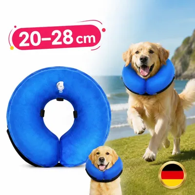 Produktbild von Hundetrichter-Kragen Halskrause Aufblasbar Weich für Hund Schutztrichter Mittel