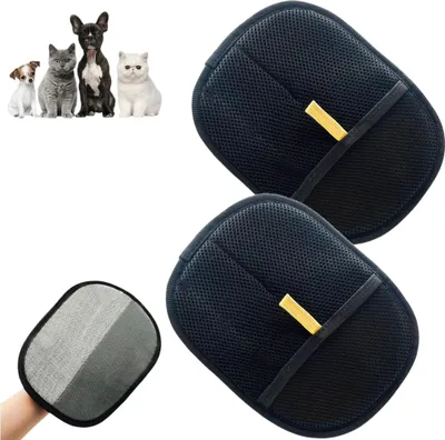 Produktbild von 2 Stück Fellmagnet Handschuh, Tierhaarentferner Handschuh, Katzenhaarentferner Handschuh