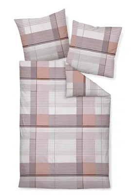 Produktbild von Janine Design Feinbiber Bettwäsche-Garnitur Design DAVOS 65122 Farbe lilasalbei-05 Größe 240x220 + 2x80x80 cm