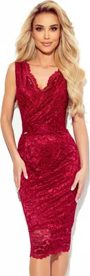 Produktbild von Numoco Spitzenkleid für Damen Estriflor bordo L